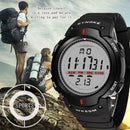 Sport Big Dial Men Electronic Waterproof Climb Luminous Digital Watch/Black A