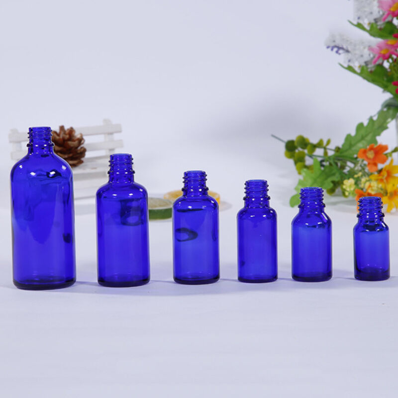 50ML Blue Glass Bottles Eye Dropper For Essential Oil Aromatherapy 1PC Pr k S6E3