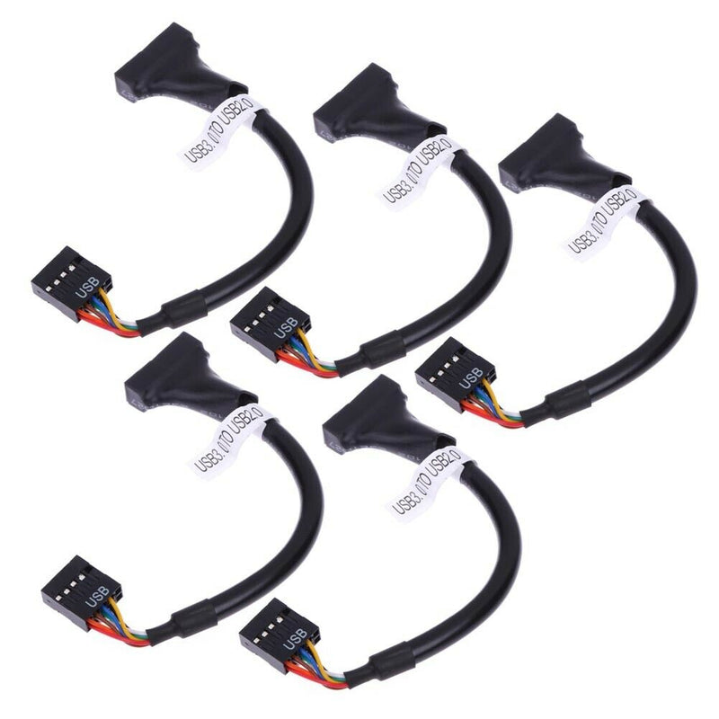 USB 3.0 20 Pin Male to USB 2.0 9 Pin Motherboard Female  Cable