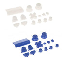 2 Set Full Buttons Cap Mod for Sony Playstation 4 PS4 Controller Blue+White
