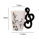 Creative novelty note handle ceramic cup free spectrum coffee milk tea cup  F1L7