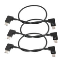 3 Pieces Right Angle Extension Cable, Multi-Function USB Type-C Male To USB C