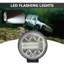 102W Round LED Strobe Work Lamp Offroad Car SUV Tractor Driving Fog Light