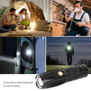 P90 Outdoor Camping Flashlight USB Rechargeable 400LM Zoom Waterproof Torch