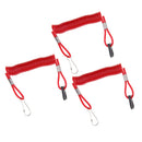 3pcs Boat Outboard Motor Stop Safety Shut Off Switch Cable For Suzuki 10cm Red