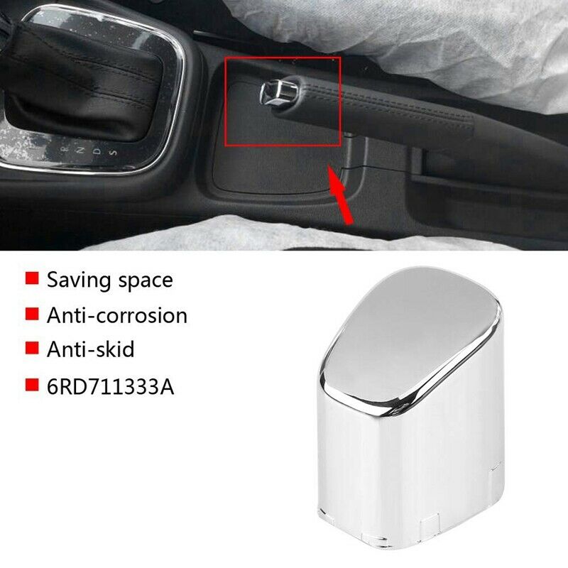 1X Car Handbrake Lever Parking Button Cover Chrome Decoration Shell For Pol