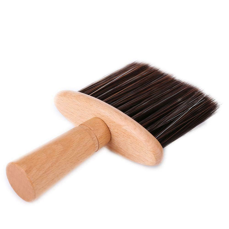 Neck Face Duster Brushes Barber Salon Cutting Hair Clean Hairbrush (Brown) A