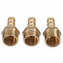 5Pcs 3/8 inch PT Thread 8mm Air Water Fuel Hose Brass Barb Fitting Adapter V6N2