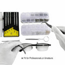 1X(Eyeglass Repair Kit,Eyeglasses Sunglasses Repair Kit With 1100 Pcs Glass