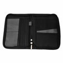 Unisex Multifunctional Canvas Clutch Bag Wallet Card Passport Holder Black T5V6