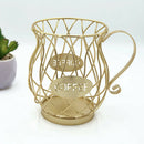 Coffee Pod Holder Mug Cup & Spoons Kit Metal Storage Basket Large Capacity