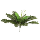 2x Artificial Plants 24 Branches Green Persian Leaves Leaf Grass Floral Decor