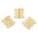 10XBrass Color Mini Butterfly Hinges to Cabinet Drawer Jewelry Box DIY Repair 3c