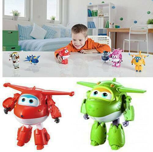 8X/Lots TV Animation Super Wings Transforming Plane Mini Characters kids Toys.