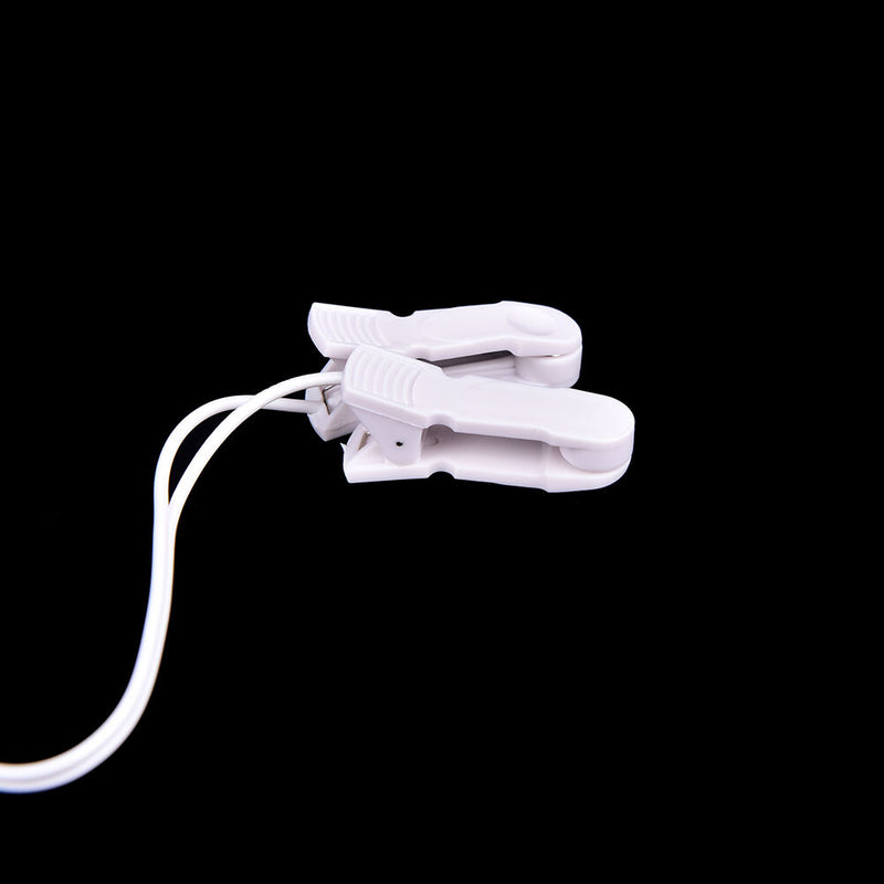 Electrode Lead Wires with 2 Ear Clips for Tens Machine Massager 2.5mm rsJCAU Gn