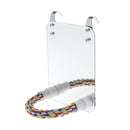 Large Mirror Parakeet Bird Mirror Rope Perch E.