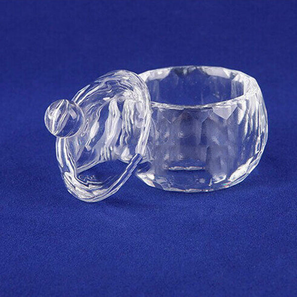 Acrylic Crystal Glass Great Dappen Dish Nail Art Lid Liquid Container  WGJ Pg