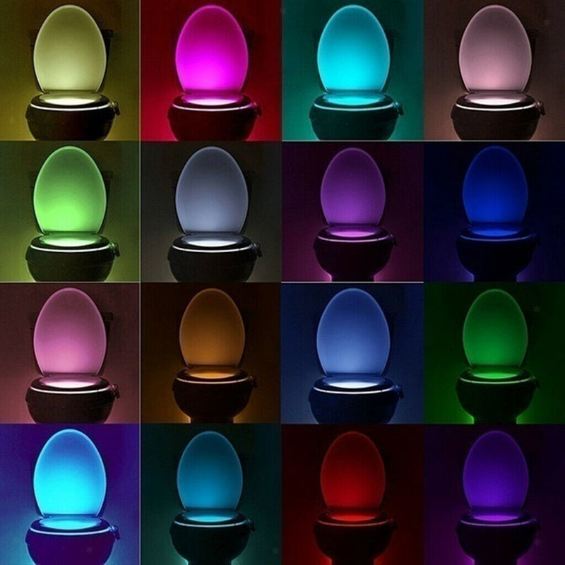 LED Toliet Bathroom Lamp Motion Sensor Magic Seat 16 Colors Bowl Light