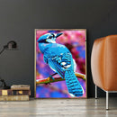 Full Round Drill Diamond Painting DIY Blue Bird Mosaic Rhinestone Picture