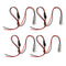 4Pcs Led Light Source Illuminator Car Ceiling Fiber Optic Light Red & White