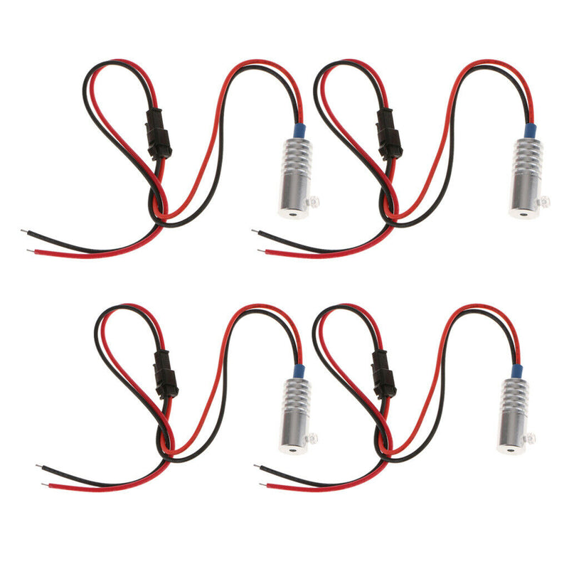 4Pcs Led Light Source Illuminator Car Ceiling Fiber Optic Light Red & White