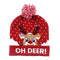 Colorful LED Light Christmas Hat Snowman Luminous Knitted Cap Beanie (B) A