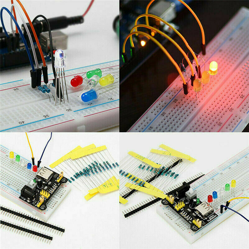 Electronics Component Basic Starter With 830 tie-points Breadboard Power Sup Ws