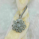 Magnetic Crystal Flower Curtain Tiebacks Tie Backs Hold Clips Decors Buckle G6U3