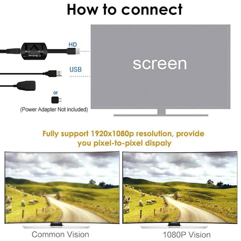 MiraScreen G4 TV Stick Dongle Anycast Cast HDMI WiFi Display Receiver Chromecast