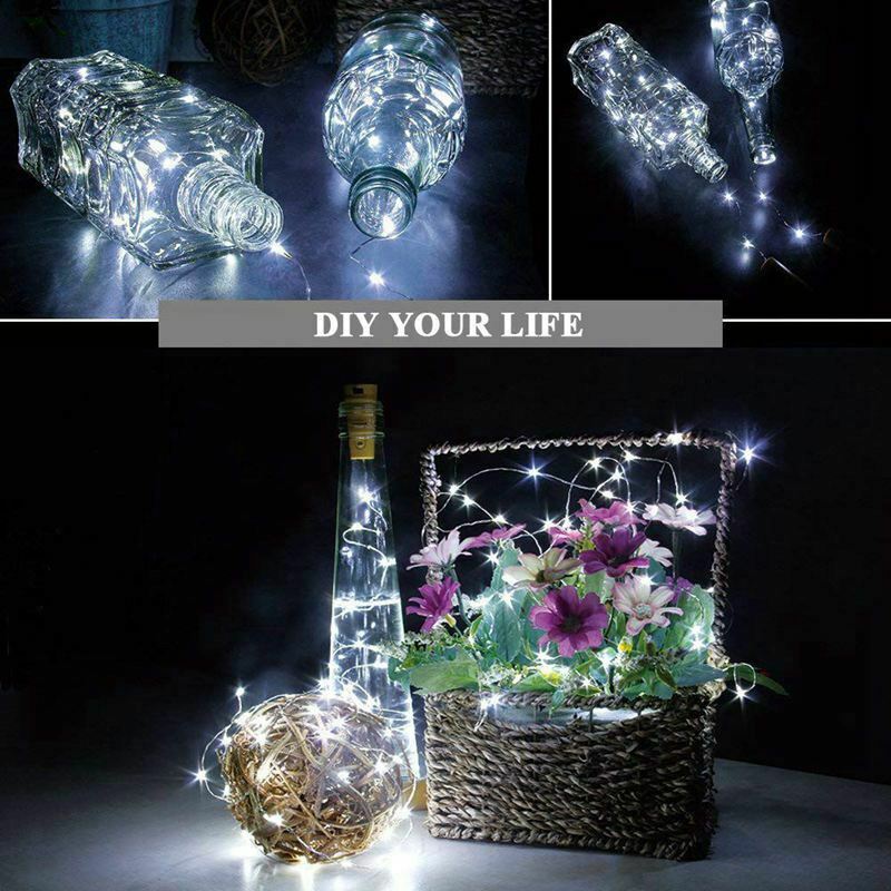 Cork Lights for Wine Bottle, Wine Bottle Lights 12 Pack 6.5ft 20 LED Wine C S5F7