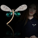 Women Dragonfly Shape Rhinestone Brooch Pin Breastpin Jewelry Accessory Gift