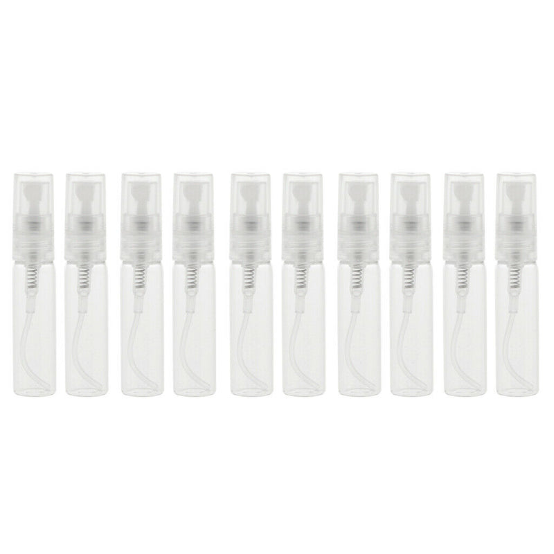 10Pcs Glass Perfume Empty Bottle Atomizer Pump Sprayer Refillable Travel 5ml