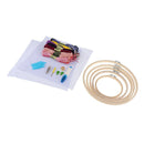 104Pcs Full Range Of Embroidery Starter Kit Cross Stitch Tool Thread Hoop