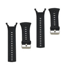 2Pack Silicone Rubber Wrist Strap Band & Metal Buckle For Ambit 3 2 1 Black