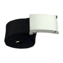New Practical Mens Black Military Canvas Webbing Web Belt Metal Buckle (Bla