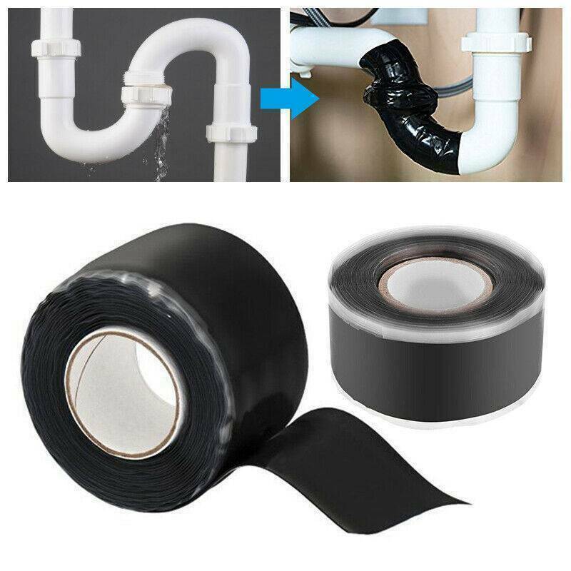 Black Useful Self-Fusing Seal Repair Emergency Rescue Silicone Rubber Tape 150CM