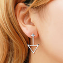 10 Pairs Geometric Hollow Flower Stud Earrings Rhinestone Women Ear Jewelry Set