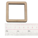 10Pcs Unfinished Wooden Hollow Square Wood Pieces for Woodcradt DIY 50mm