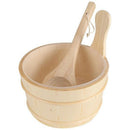 Bathroom Natural Wooden Bucket + Ladle Set For Sauna Spa Bathroom Accessori