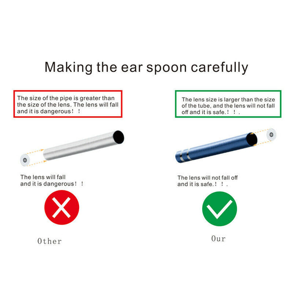 1.3MP Endoscope Earbud Cleaner, 3-in-1 Android USB Ear Endoscope Visible Cl