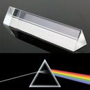 Optical Glass Triple Triangular Prism Physics Teaching Light Spectrum 9cm