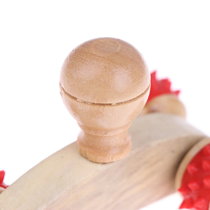 1Pcs Solid Wooden Roller Relaxing Hand  Massage Tool Reflexology Face Foot B Bj