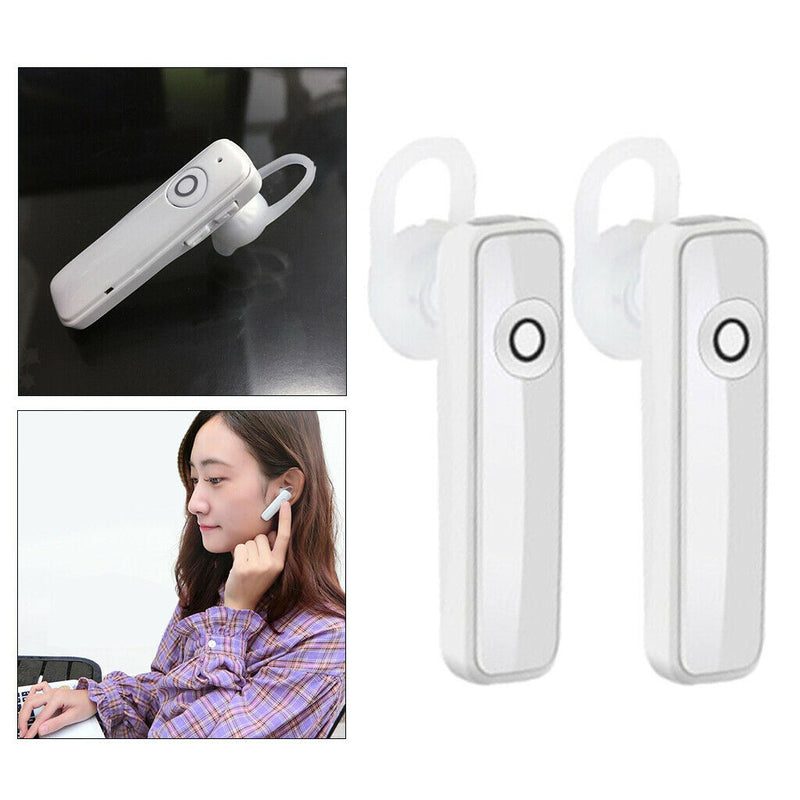 2x Bluetooth sports headphones HIFI with Microphone for Smart Phones White