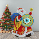 DIY Full Drill Diamond Painting Santa Claus Clock Home Hanging Ornament