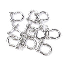 10X O Shape Stainless Steel Shackle Rope Paracord Bracelet Buckle Top
