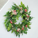 19" Artificial Spring Wreath Front Door Handmade for Wall Party Home Decor
