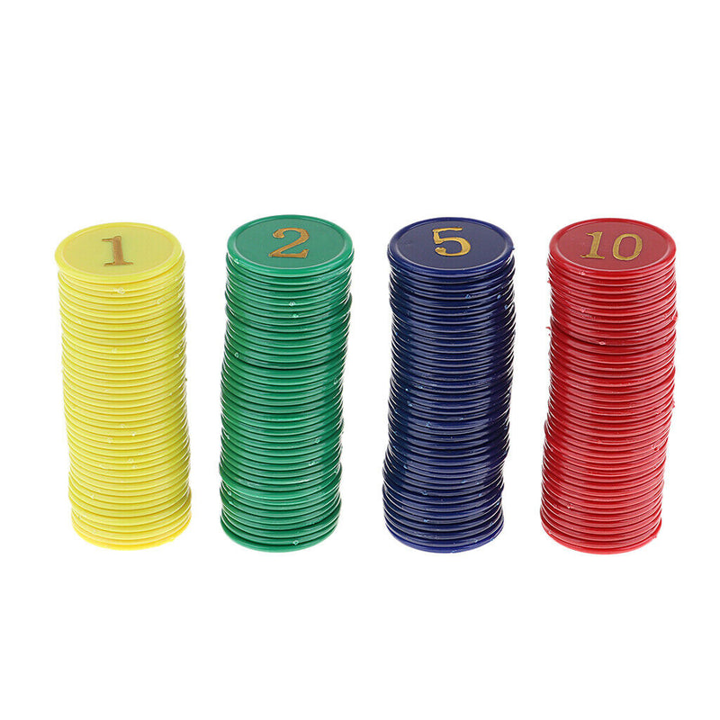160 Pieces Game Chips Money for Recreation Casino Poker Mahjong Word Plate Games