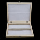 Microscope Slide Storage Wooden Box Specimen Holding 100 Pieces Storage Case