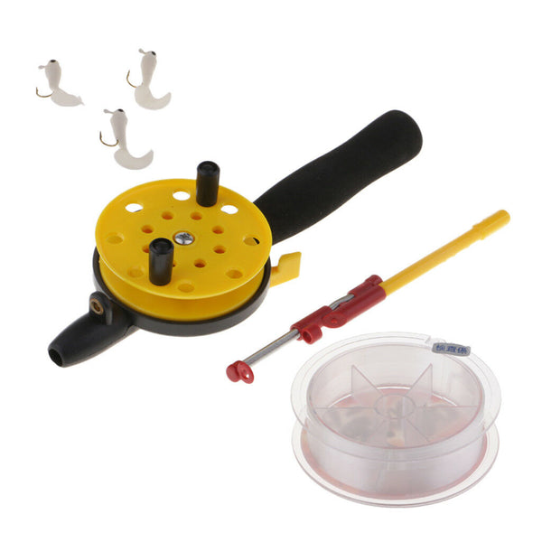 41cm Ice Fishing Rod and Reel Combos Detachable Portable Mini Pole with Reel