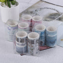 8Pcs/pack Cute Tape Set Petal Flower Sky Sea Paper Masking Tape TaME